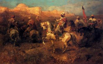 Adolf Schreyer : Arab Horsemen On The March